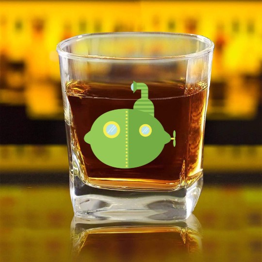 Submarine Lime Square Whiskey Glasses