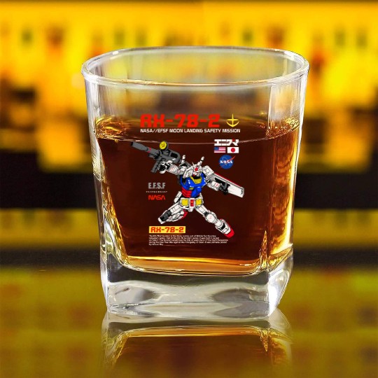 Rx-78-2 Gundam Square Whiskey Glasses