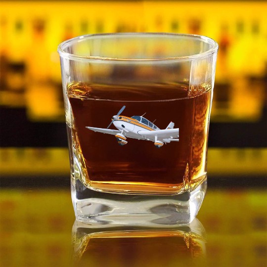 piper pa 28 cherokee Square Whiskey Glasses