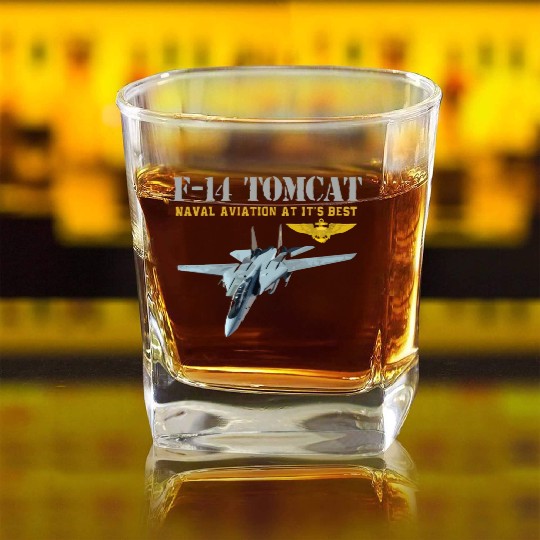 F 14 Tomcat Naval aviation Square Whiskey Glasses