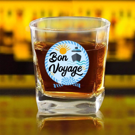 Bon Voyage Square Whiskey Glasses
