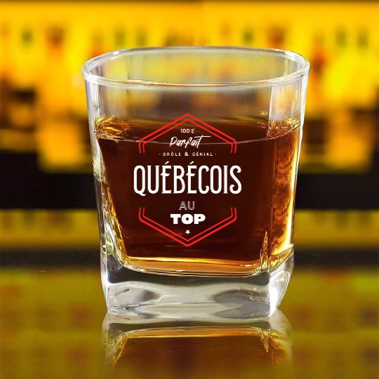 Québécois parfait et au top Square Whiskey Glasses