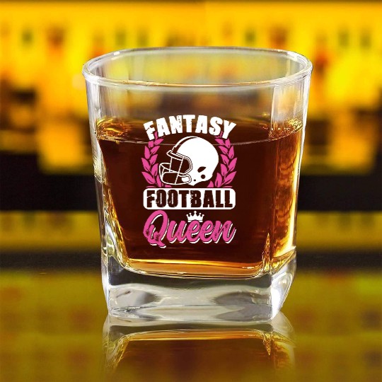 American Football Fantasy Football Square Whiskey Glasses