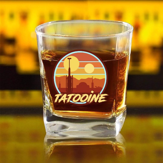 TATOOINE HOLIDAY Square Whiskey Glasses