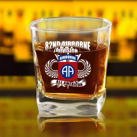 82nd Airborne Division US Army Square Whiskey Glasses
