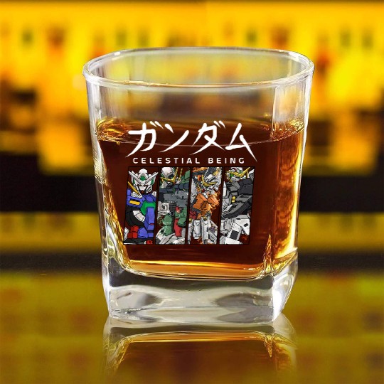 GUNDAM 00 Celestial Being Square Whiskey Glasses
