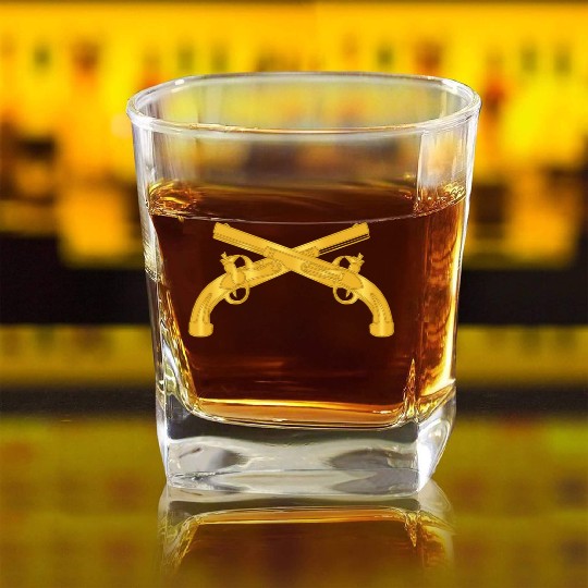 Army Military Police Corps Branch wo Txt Square Whiskey Glasses