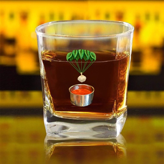 Italian Garlic Basil Tomato Sauce Square Whiskey Glasses