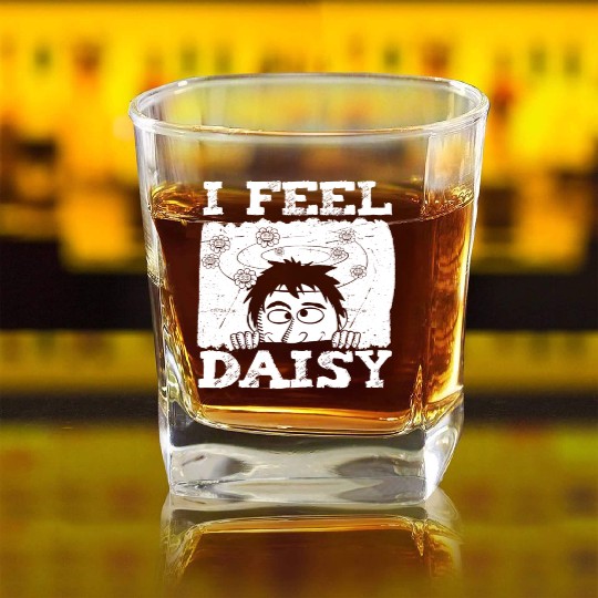 Daisy Garden Gardening Gardener Square Whiskey Glasses