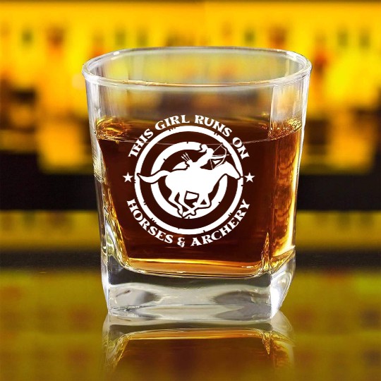 Archery & Horses Archer Square Whiskey Glasses