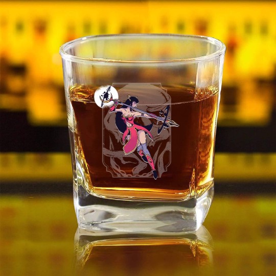 Galaxy superwoman superpowerful Galaxy superwoman Square Whiskey Glasses