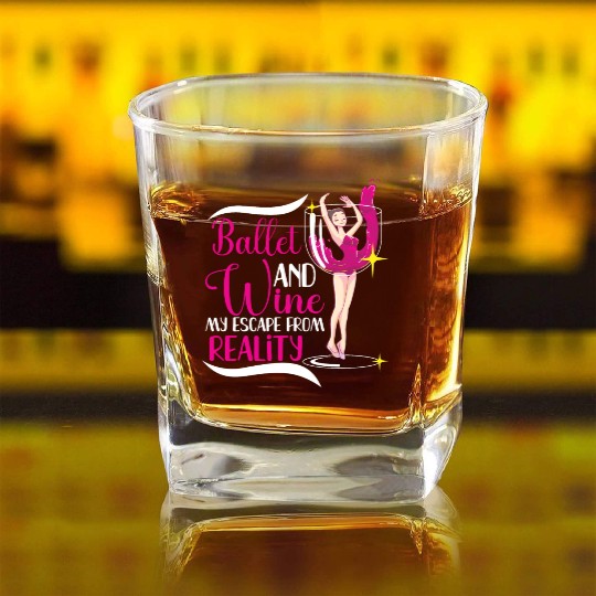 Ballet Ballerina Dance Dancer Dancing Ballet Gift Square Whiskey Glasses