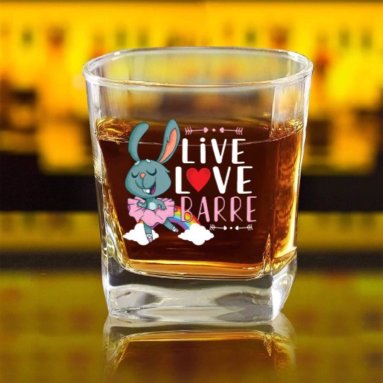 Ballet Ballerina Dance Dancer Dancing Ballet Gift Square Whiskey Glasses