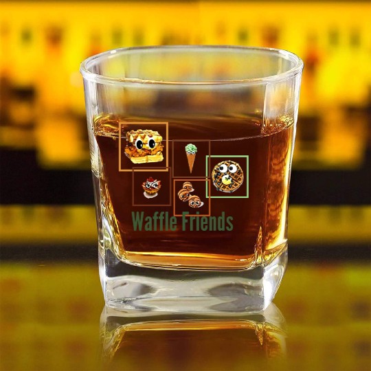 Waffle Friends Square Whiskey Glasses