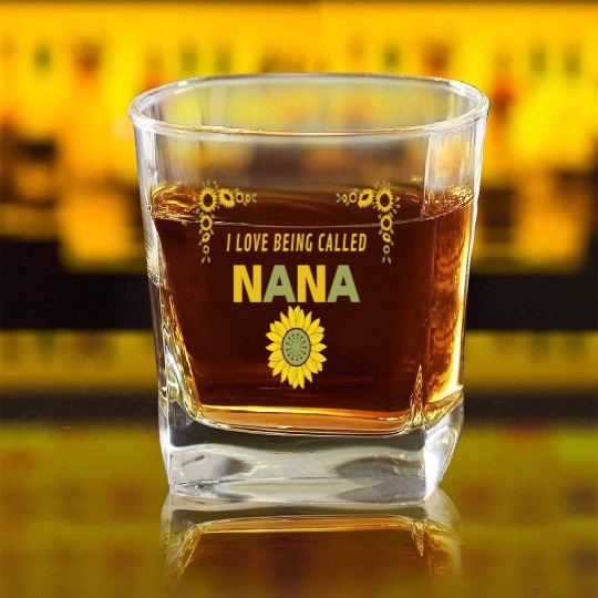 i love being called nana Square Whiskey Glasses