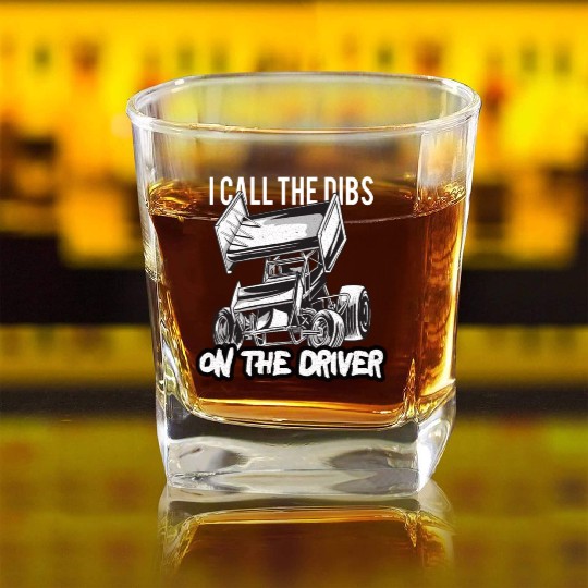 Sprint Car Mom Dirt Track Racing Racing Race Day Square Whiskey Glasses