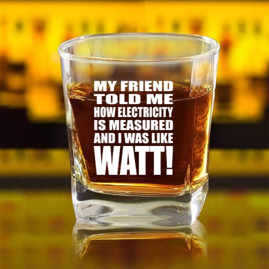 Electrician Electrical Engineer Lineman Square Whiskey Glasses
