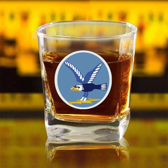 Army 188th Airborne Infantry Regiment SSI wo Txt X Square Whiskey Glasses