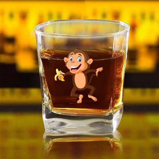 Monkey Square Whiskey Glasses