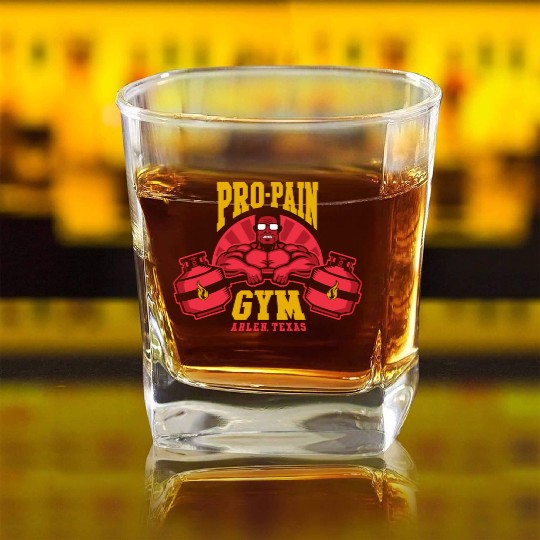 Propane Fitness Gym Square Whiskey Glasses