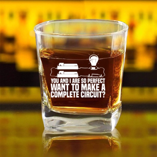 Electrician Electrical Engineer Lineman Square Whiskey Glasses