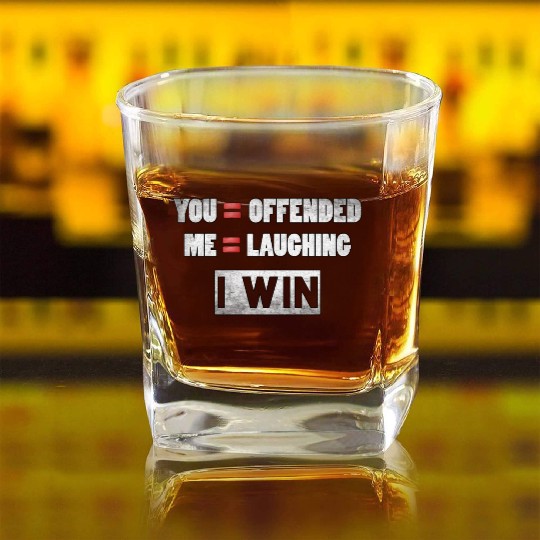 Funny Republican Square Whiskey Glasses Dont Be A Snowflake