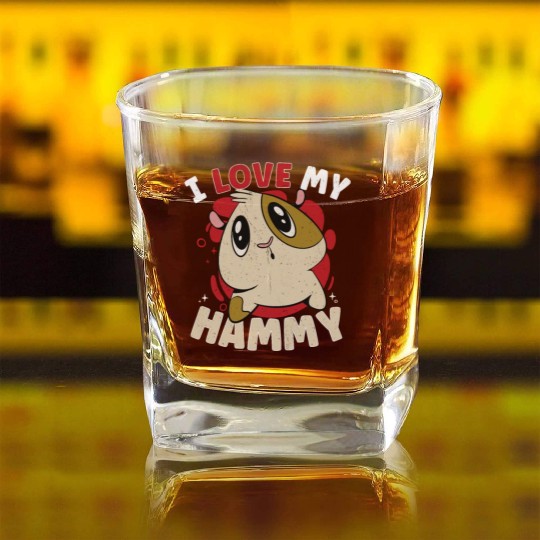 Hamster Fan Hamster Lover Hamsters Square Whiskey Glasses