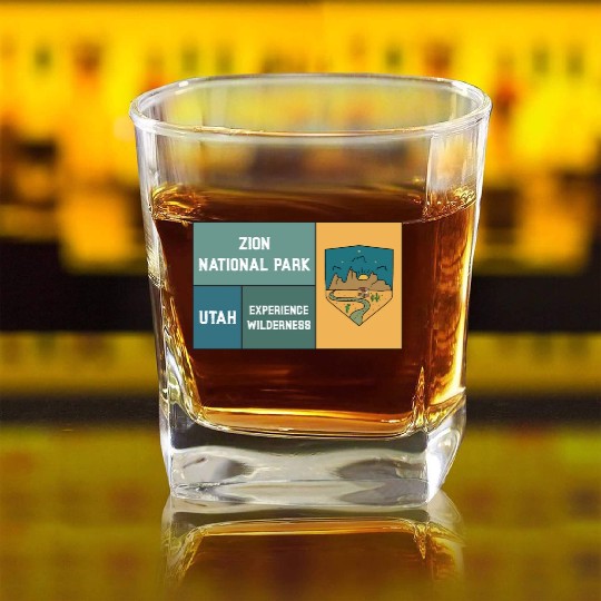 Zion National Park Square Whiskey Glasses