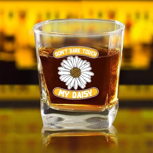 Daisy Garden Gardening Gardener Square Whiskey Glasses