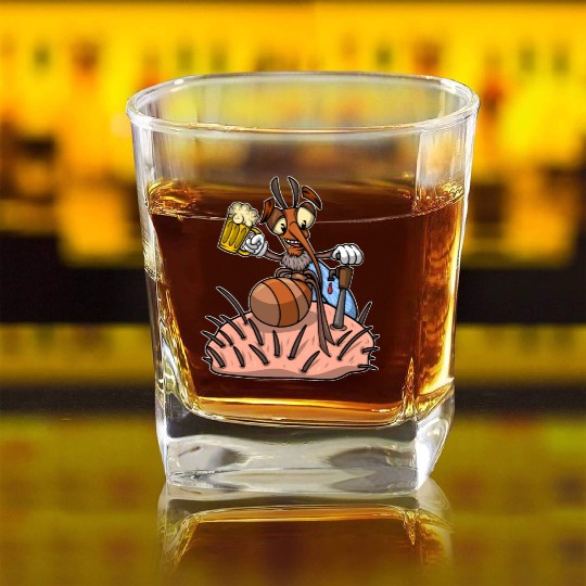 Insect Mosquito Drinking Beer Mosquitoes Square Whiskey Glasses
