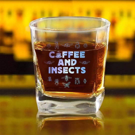 Entomology Insect Coffee Lover Bugs Square Whiskey Glasses