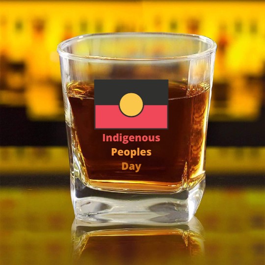 Native american indigenous day l Columbus Day Square Whiskey Glasses