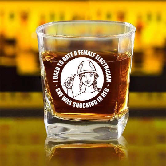 Electrician Electrical Engineer Lineman Square Whiskey Glasses