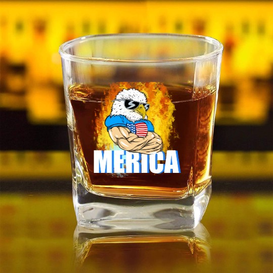 MERICA Square Whiskey Glasses