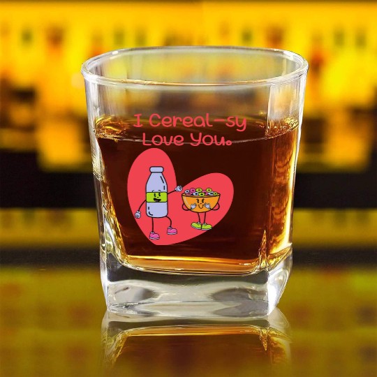 I Cereal-sy Love You Square Whiskey Glasses
