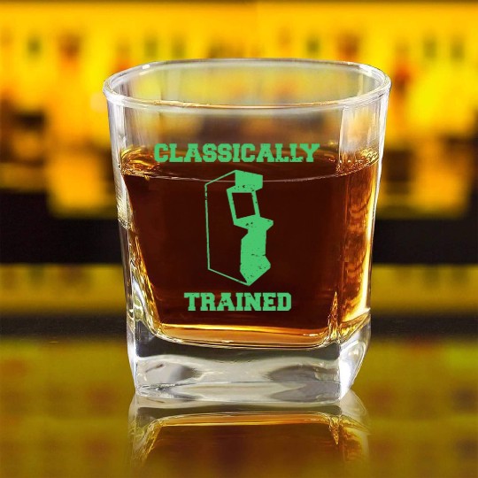 Classically Trained | Arcade player Square Whiskey Glasses
