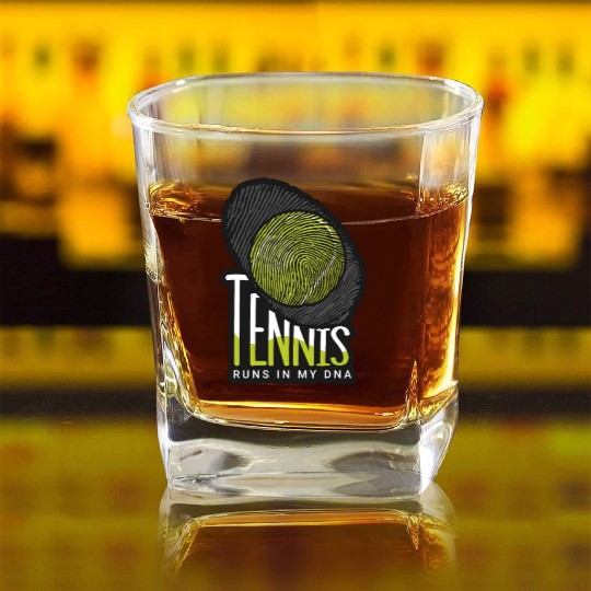 Tennis Player Present Tennis Club Coach Sport Square Whiskey Glasses