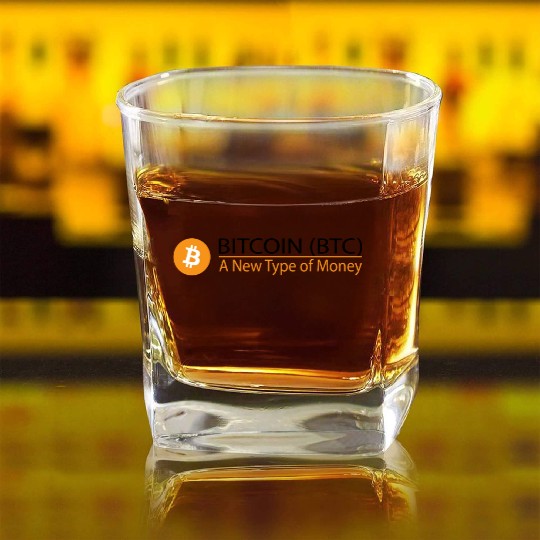 Bitcoin Logo Wear Square Whiskey Glasses