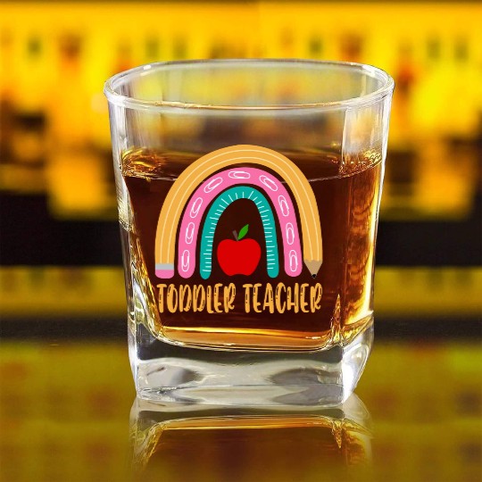 Toddler Teacher Square Whiskey Glasses