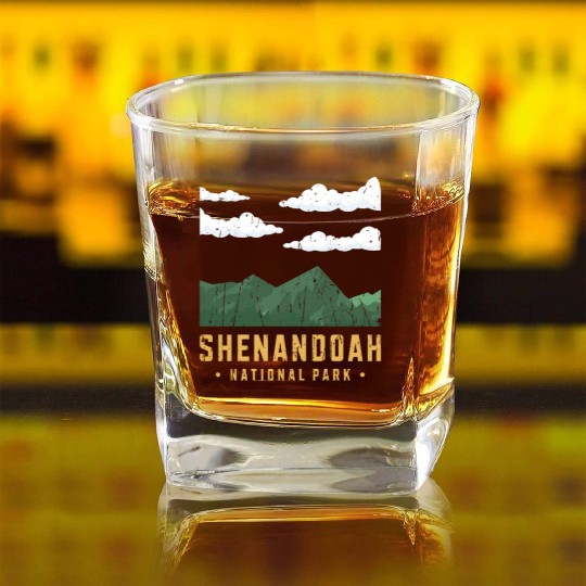 Shenandoah National Park - nature Square Whiskey Glasses