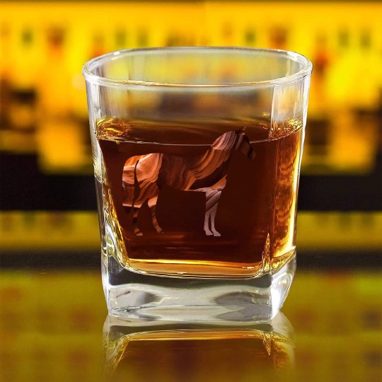 Rocky Horse - Grand Canyon rocks Square Whiskey Glasses