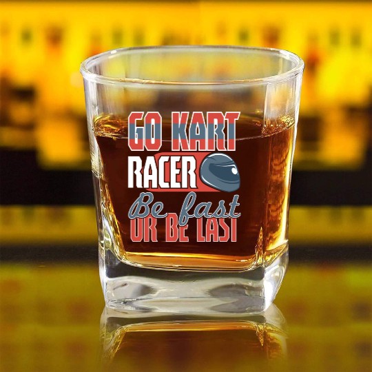 Its A Race Day Go Kart Racing Square Whiskey Glasses