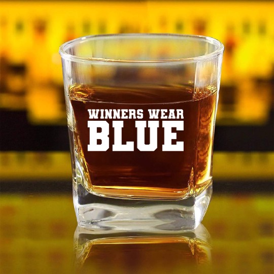High School Musical EJ Winners Wear Blue Tank Square Whiskey Glasses