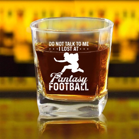 Player Lost at Fantasy Football Winner Team Square Whiskey Glasses