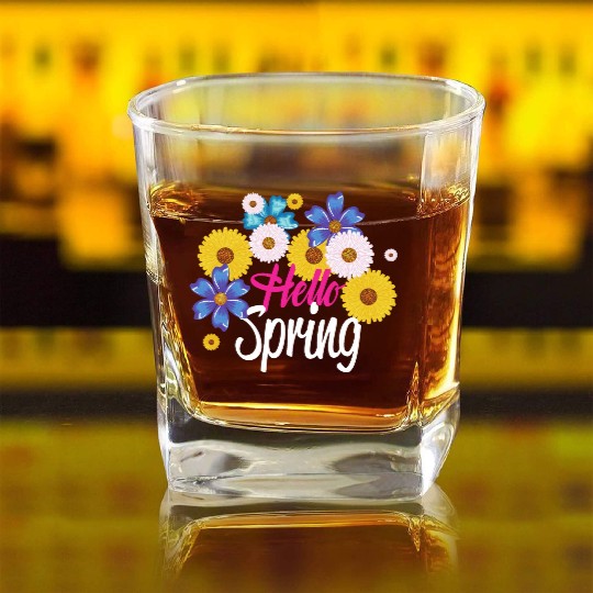 hello /spring Square Whiskey Glasses