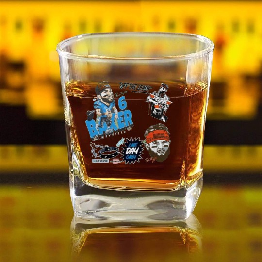 baker mayfield Square Whiskey Glasses