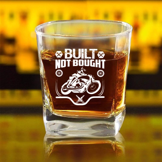 Built Not Bought Square Whiskey Glasses