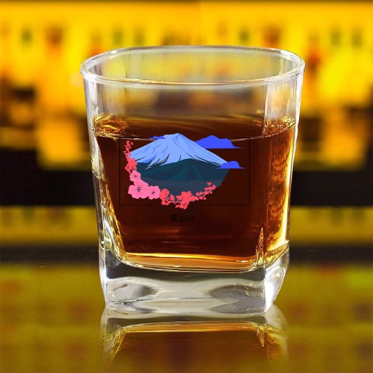 Mount Fuji Square Whiskey Glasses