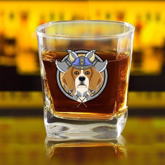 Beagle I Valhalla I Viking Square Whiskey Glasses