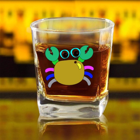 crab Square Whiskey Glasses
